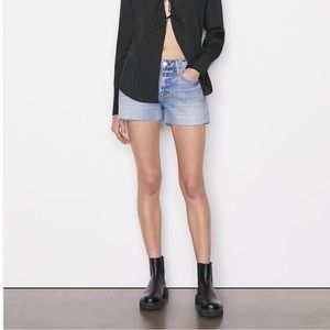 FRAME Le Grand Garcon Short Raw In Iceberg Size 24